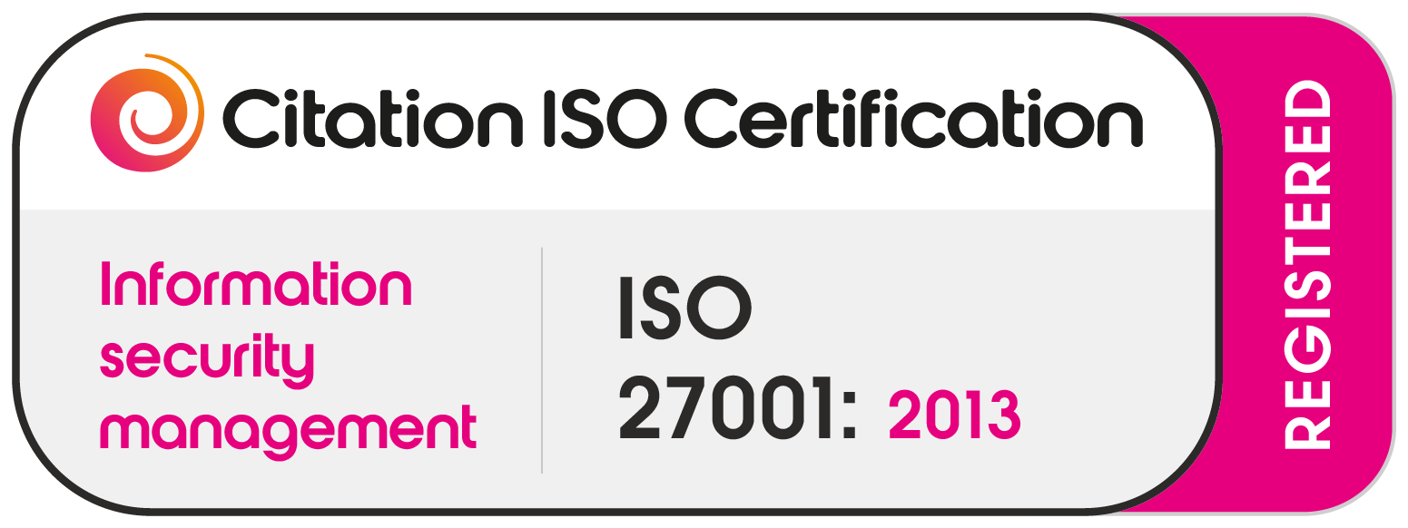 ISO 27001 : 2013 certified